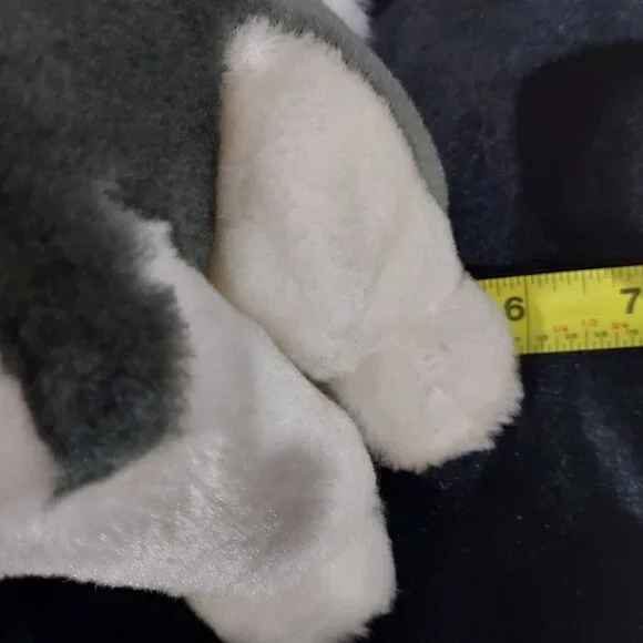 Gray Wolf /Husky Dog Plush 10" Shalom Toy Co Stuffed Animal Toy with Blue Eyes - Picture 15 of 16